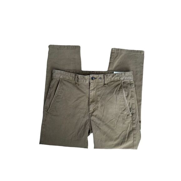 Rag & Bone Buckley Chino Pants Olive Green Ankle Straight Leg Cotton Utility 31 - Picture 2 of 16